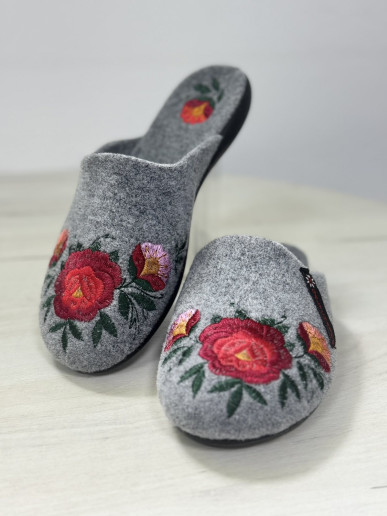 women's slippers gray Mallow