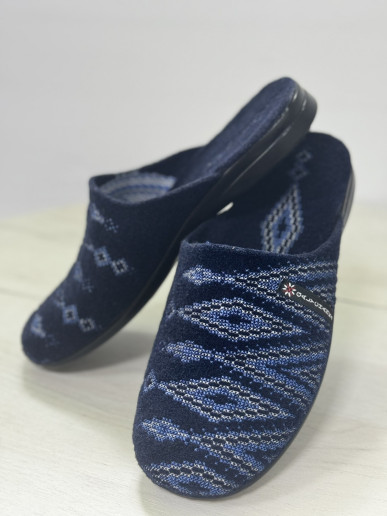 Men's slippers blue t.Carpathian Mountains