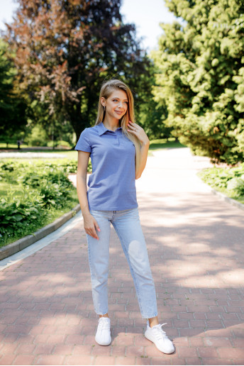 Купити жіночу футболку Поло ( джинс)  в Україні від Галичанка