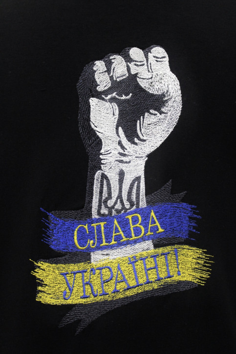 Купити чоловічу футболку Слава Україні (чорна) від Галичанка фото 2