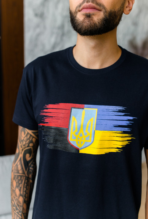 Патріотична футболка Символіка (темно синя) недорого у Львові |Галичанка фото 2