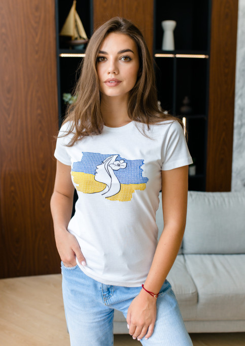Патріотична футболка УкраЇнка (біла) недорого у Львові |Галичанка фото 3