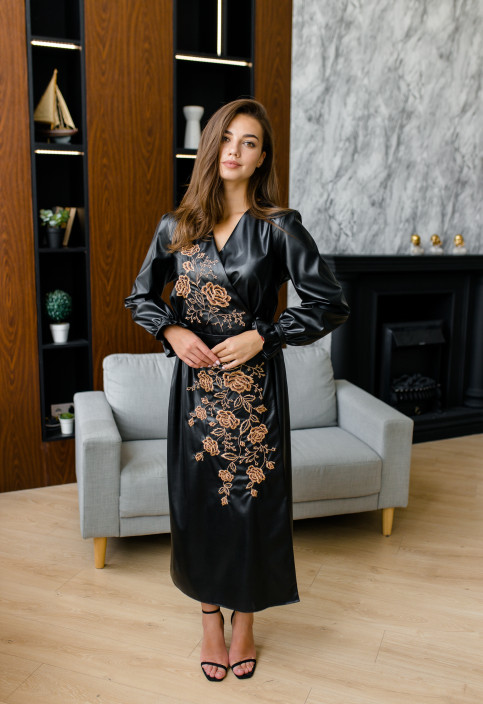 Вишите плаття Орфея (чорна) купити в Україні від виробника Галичанка фото 4