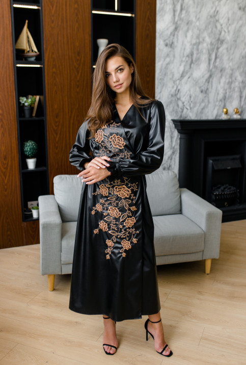 Вишите плаття Орфея (чорна) купити в Україні від виробника Галичанка фото 1