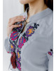 Купити вишиту сукню Весняна мозаіка (сіро-голуба) в Україні від виробника Галичанка фото 2