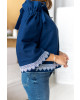 Купити жіночу вишиту сорочку Ірена (синьо-біла)в Україні від Галичанка фото 4