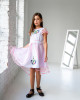 Купити вишите дитяче плаття Лея (білий з рожевим) – ціна від виробника Галичанка фото 1>