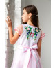 Купити вишите дитяче плаття Лея (білий з рожевим) – ціна від виробника Галичанка фото 2