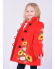Купити пальто для дівчинки Метелик (червоне) в Україні від Галичанка фото 2