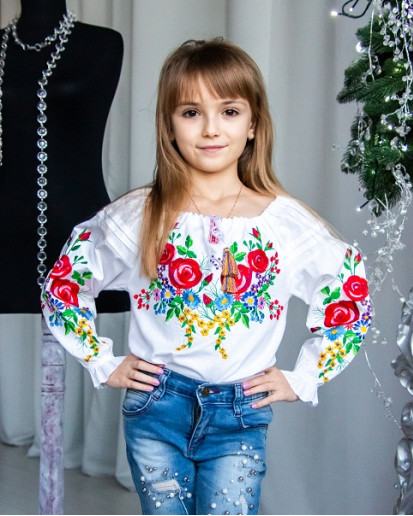 Вышиванка для девочки Розалия – купить в Украине от Галычанка	