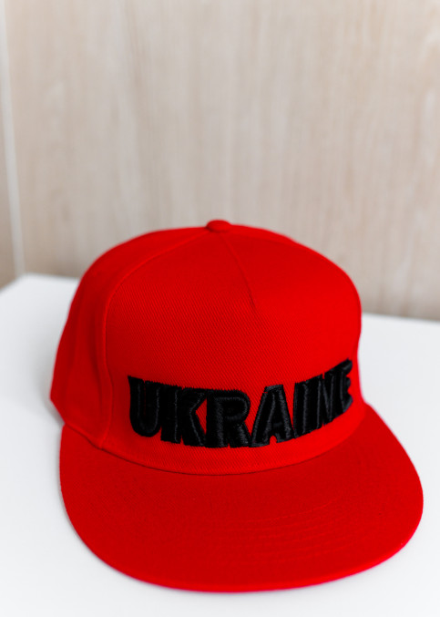 кепка Ukraine 3D (червона) rap фото 1