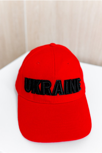 кепкa Ukraine 3D (красная)