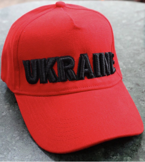 кепка Ukraine 3D (красная) 