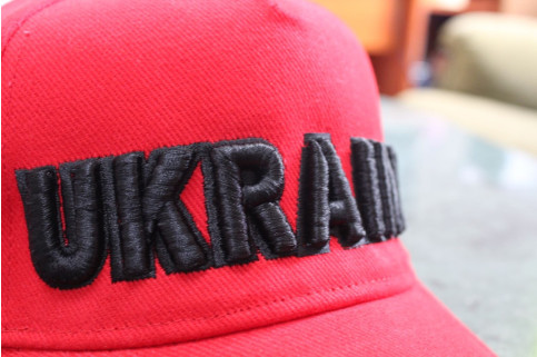 кепка Ukraine 3D (червона) rap фото 2