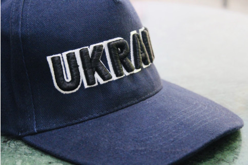 кепка Ukraine 3D (темно синя) фото 2