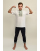 Купити чоловічу футболку вишиванку Зорепад (біла з оливковою ) в Україні від Галичанка фото 2