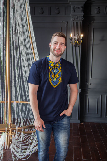 Купить мужскую футболку вышиванку Наследство в Украине от Галычанка