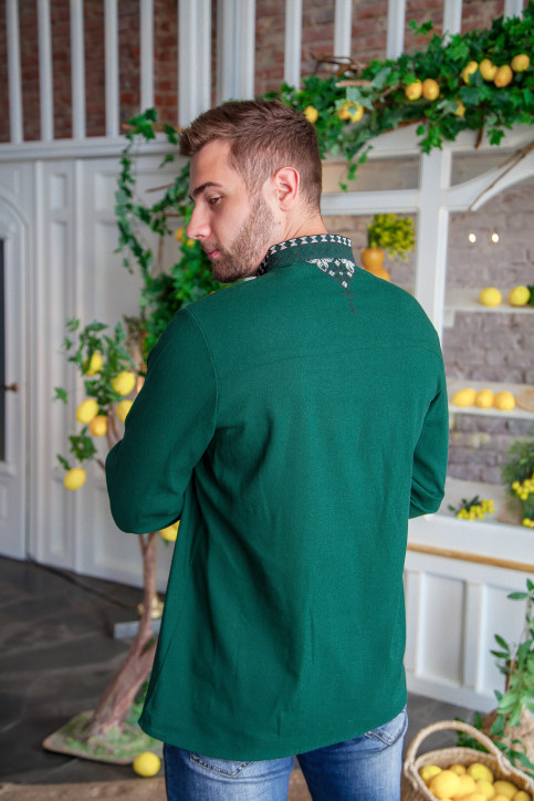 Купити чоловічу вишиту сорочку Алатир (зелена) в Україні від Галичанка фото 2