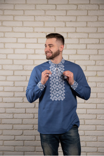 Купить мужскую вышитую рубашку Святослав в Украине от Галычанка