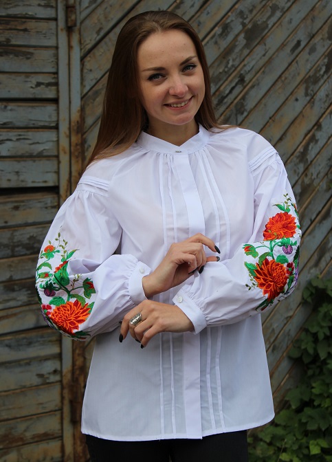 Жіноча вишита сорочка Квіткова симфонія  фото 3