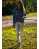 Жіноча вишиванка Весняна радість джинс фото 1>