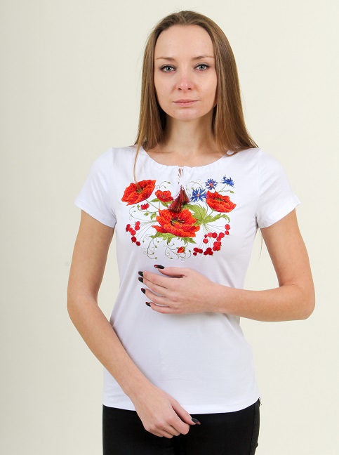 Купити жіночу футболку вишиванку Магія (біла) в Україні від Галичанка фото 1