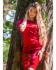 Купити жіночий костюм Іванна (вишневий) з вишивкою в Україні від Галичанка фото 1>