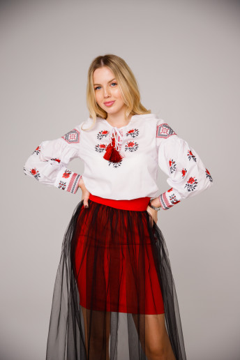 Купити жіночий костюм Ружа (спідниця довга) з вишивкою в Україні від Галичанка
