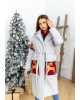 Купити кашемірове вишите пальто  Різдв`яний ярмарок ( каракуль сірий)в Україні від Галичанка фото 2