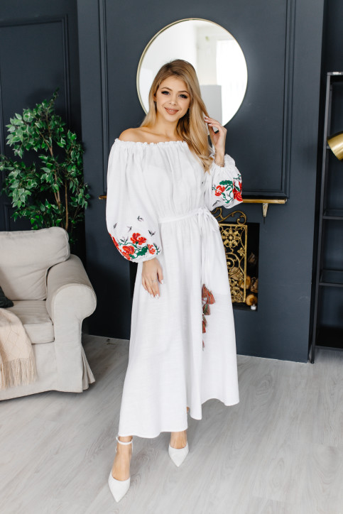 Вишите плаття Чарівність (біла) купити в Україні від виробника Галичанка фото 1