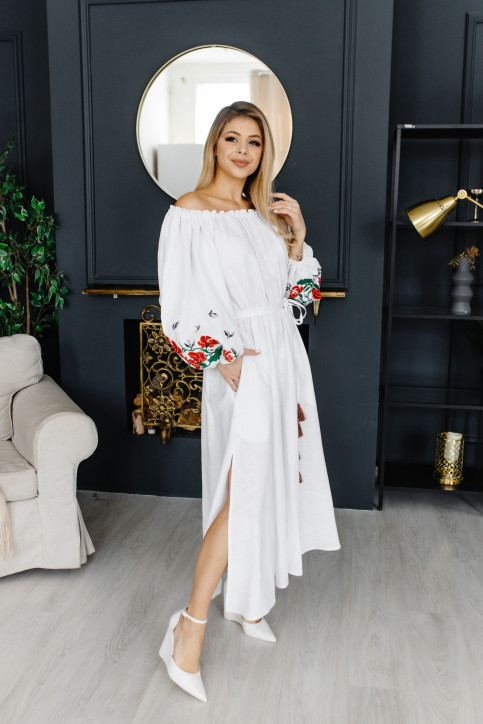 Вишите плаття Чарівність (біла) купити в Україні від виробника Галичанка фото 2