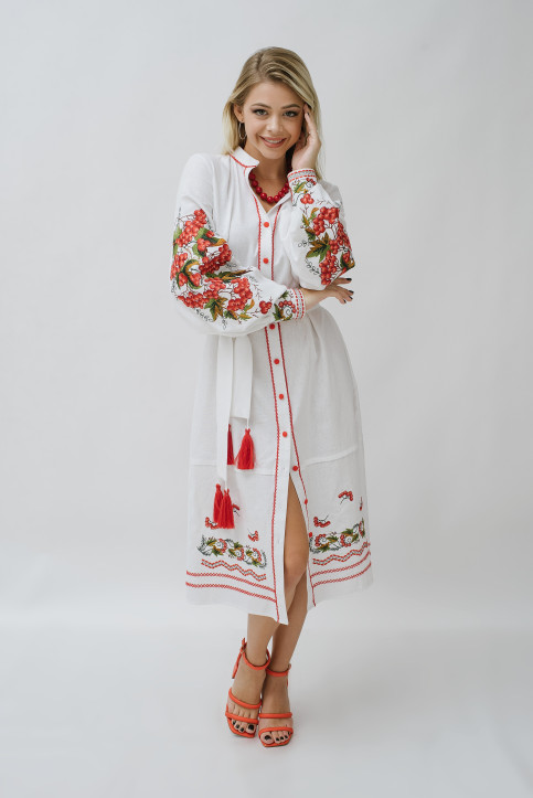 Вишите плаття Килина (біле) купити в Україні від виробника Галичанка фото 2
