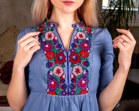 Вишите плаття Барвінок купити в Україні від виробника Галичанка фото 2