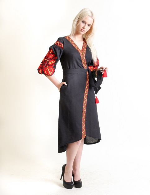 Вишите плаття Дерево життя (чорна) купити в Україні від виробника Галичанка фото 2