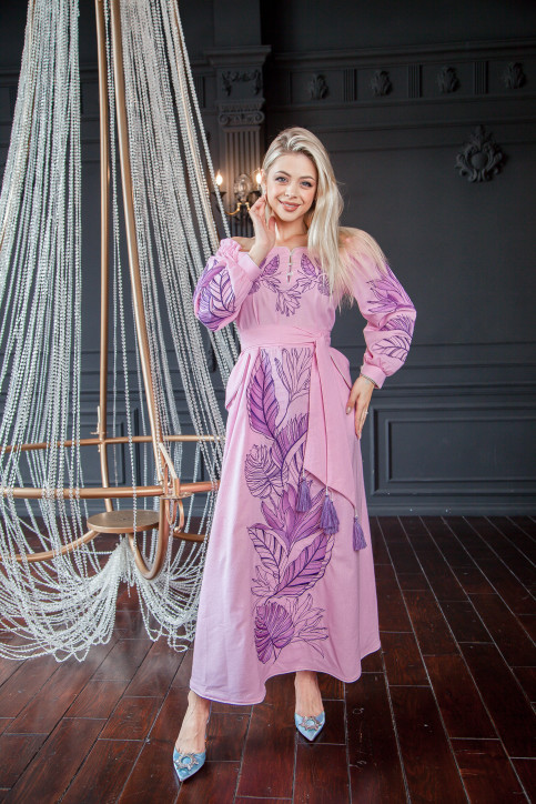 Вишите плаття Княжна (рожева) купити в Україні від виробника Галичанка фото 1