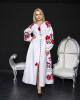 Купити вишиту сукню Паризький букет (біла з червоним) в Україні від виробника Галичанка фото 2