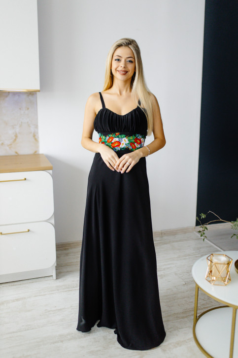 Вишите плаття Лебідка (чорна) купити в Україні від виробника Галичанка фото 2