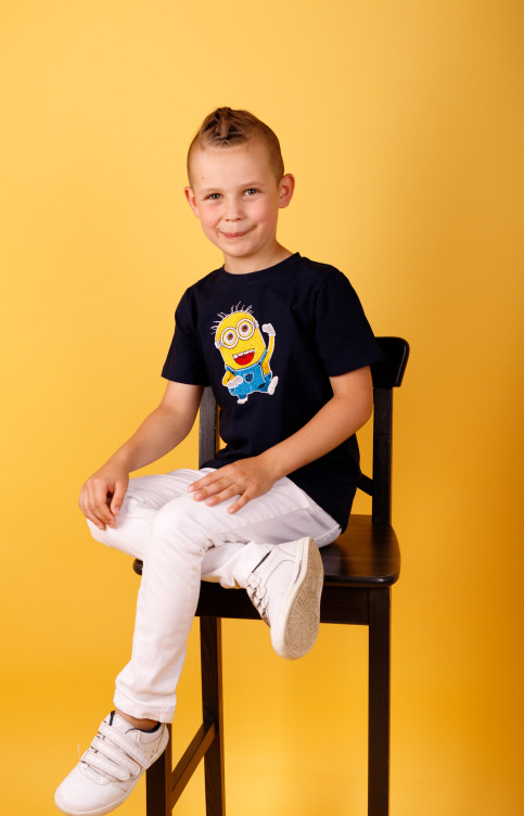 Дитяча футболка Міньйон (темно синя) з принтом |  Галичанка фото 1