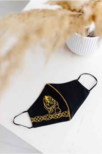 Купити захисну маску Тигр (чорна) в Україні від виробника Галичанка