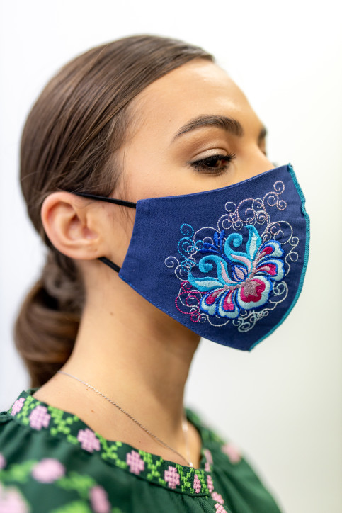 Купити захисну маску Ірена (синя) в Україні від виробника Галичанка фото 1