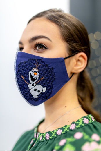 Купити захисну маску ОЛАФ (синя) в Україні від виробника Галичанка