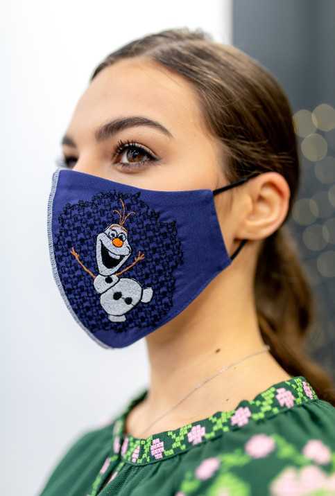Купити захисну маску ОЛАФ (синя) в Україні від виробника Галичанка фото 1