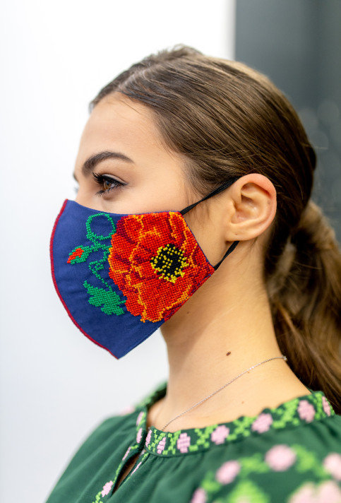 Купити захисну маску  Гармонія (синя) в Україні від виробника Галичанка фото 1
