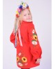 Купити пальто для дівчинки Метелик (червоне) в Україні від Галичанка фото 1>