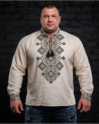 Kup męską koszulę haftowaną Ryna (melanż) w Polsce od Galychanka