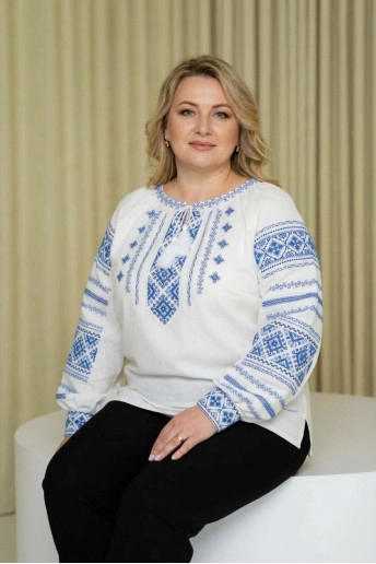 Oksana (biała z niebieskim)