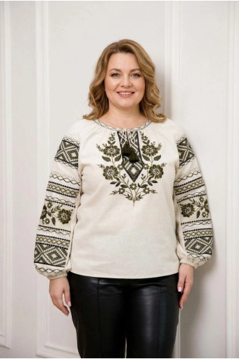 Yasmina (beż-melanż z zielonym)