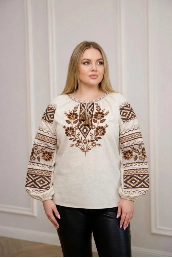 Yasmina (beige-melange with brown)