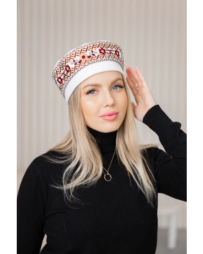 Берет Пелюстковий штрих (білий)