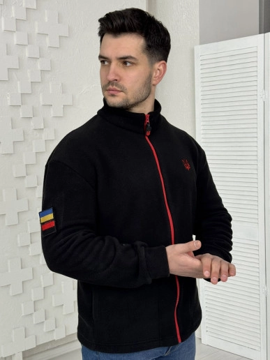 Вишитий патріотичний світшот Символіка (чорна) у Львові |Галичанка